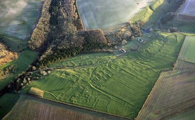Wharram Percy medieval village. Historic England.